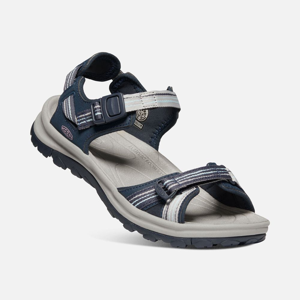 Keen Outdoor Sandalet Kadın Lacivert/Gri - Terradora Ii Open Toe - Türkiye JDXM71206